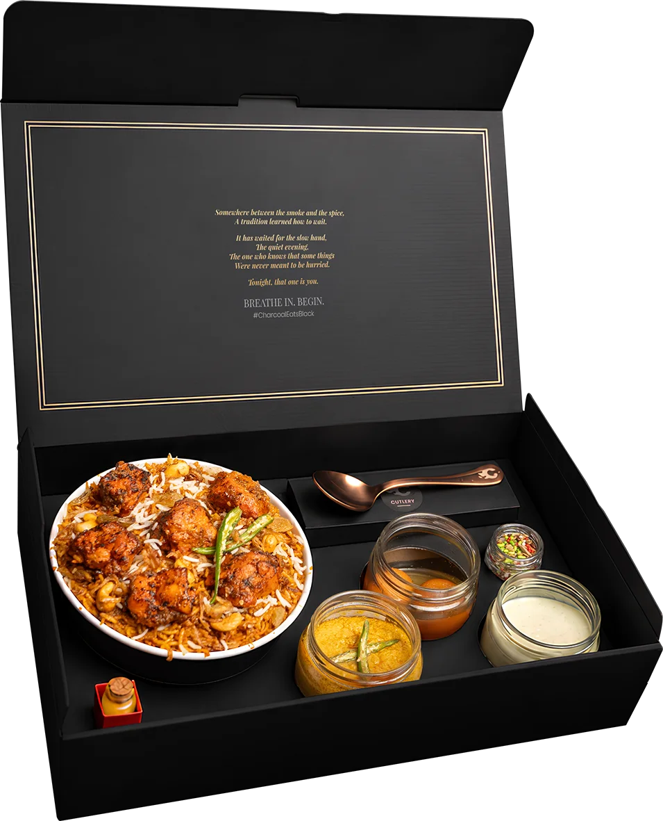 Open Charcoal Eats Black Box Experience